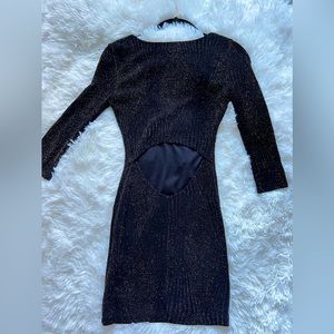 Metallic threading Bebe’s Dress